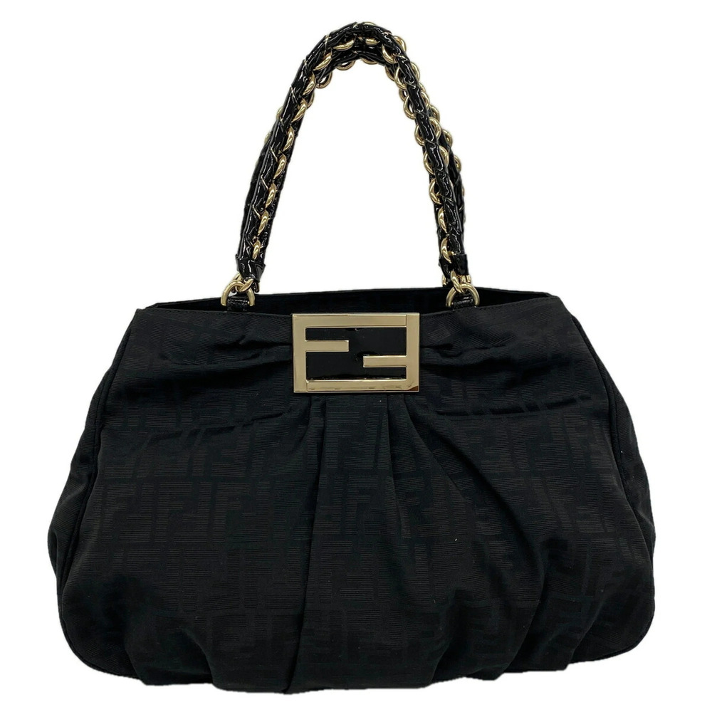 Fendi Bag/Tote Bag, Zucca Nylon Canvas, Black, Women's